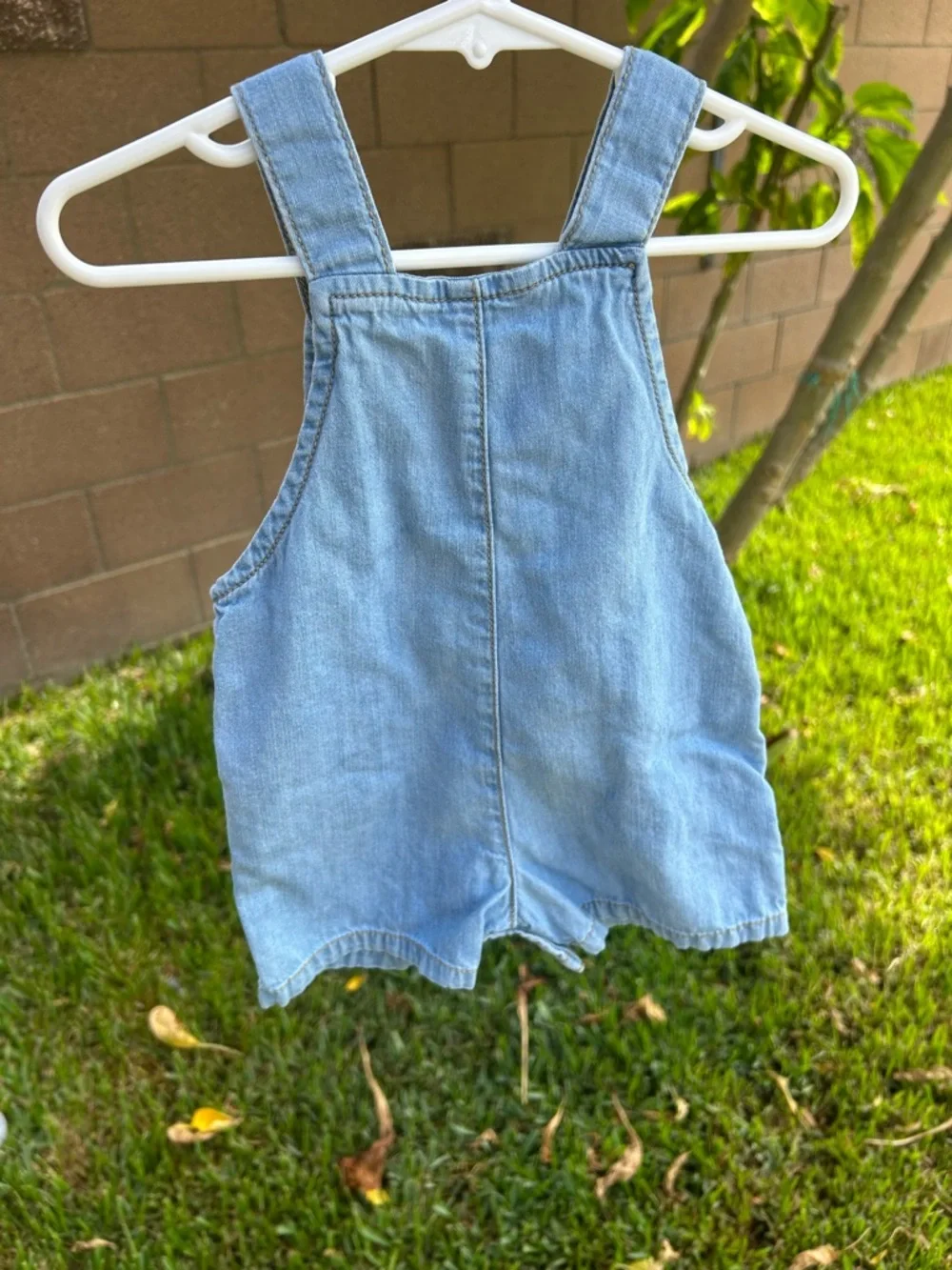 Carter's Light Blue Denim Short Overalls